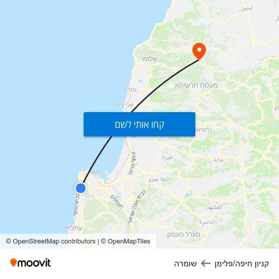 מפת קניון חיפה/פלימן לשומרה