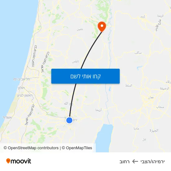 מפת ירמיהו/הצבי לרחוב