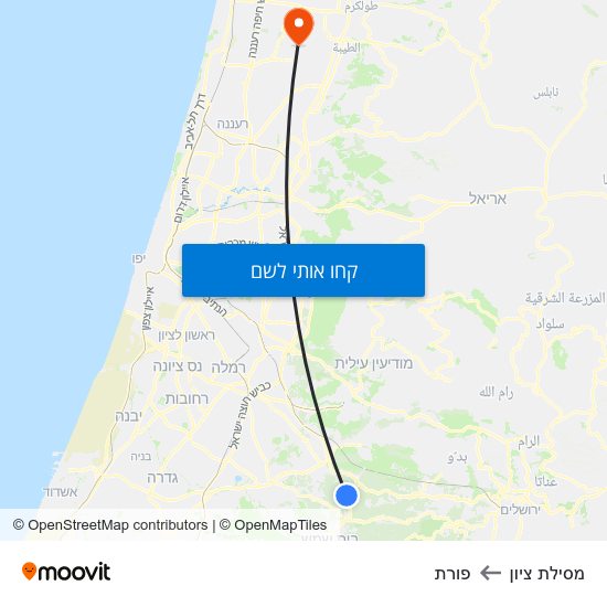 מפת מסילת ציון לפורת