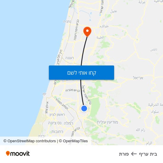 מפת בית עריף לפורת