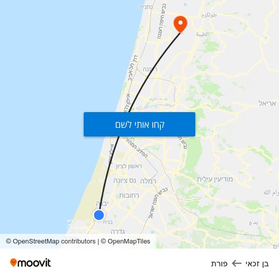 מפת בן זכאי לפורת