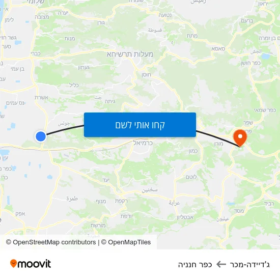 מפת ג'דיידה-מכר לכפר חנניה
