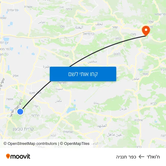 מפת ח'ואלד לכפר חנניה