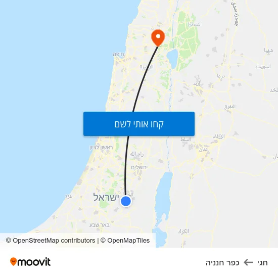 מפת חגי לכפר חנניה