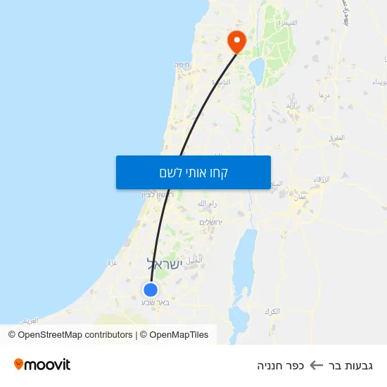 מפת גבעות בר לכפר חנניה