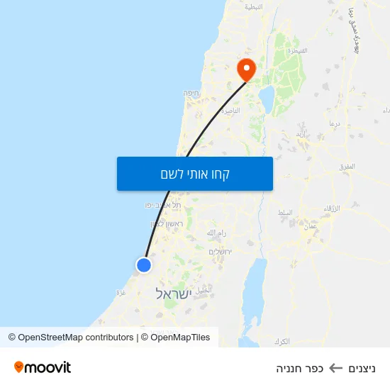 מפת ניצנים לכפר חנניה