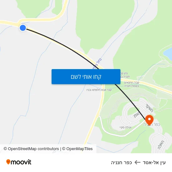מפת עין אל-אסד לכפר חנניה