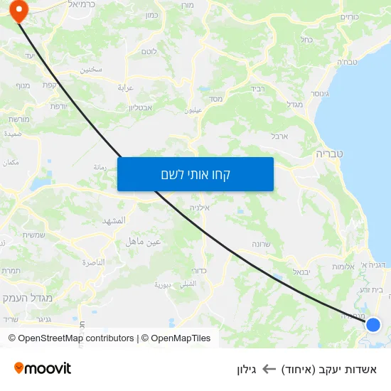 מפת אשדות יעקב (איחוד) לגילון