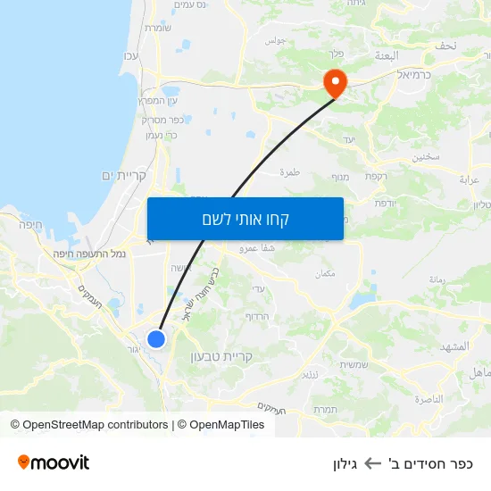 מפת כפר חסידים ב' לגילון