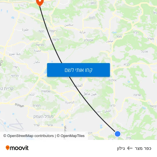 מפת כפר מצר לגילון