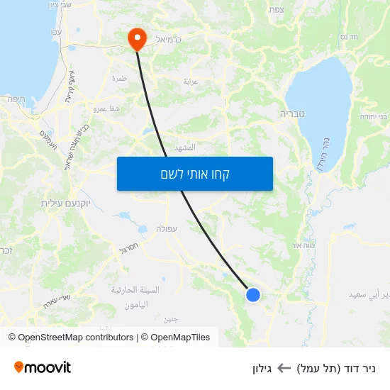 מפת ניר דוד (תל עמל) לגילון