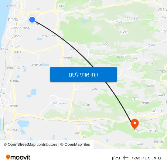 מפת מ.א. מטה אשר לגילון