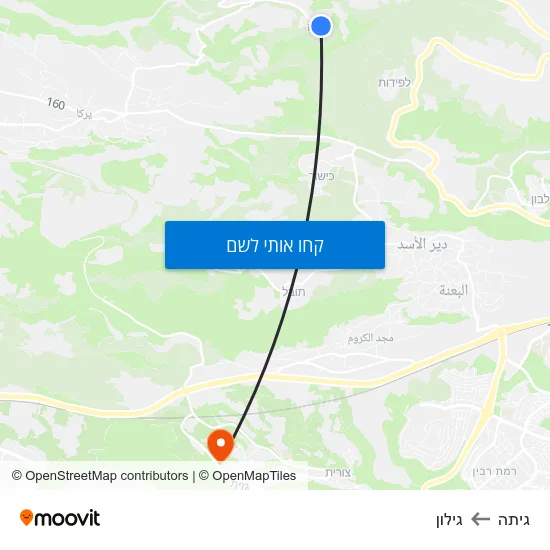 מפת גיתה לגילון