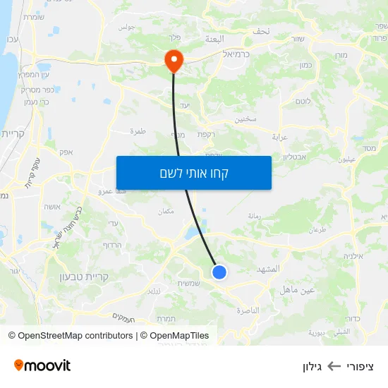 מפת ציפורי לגילון