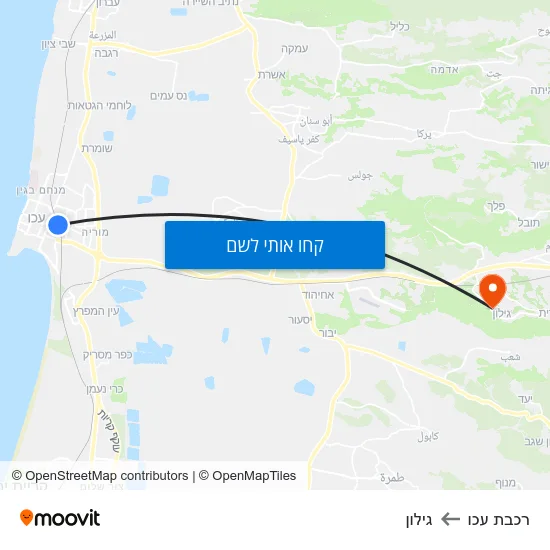מפת רכבת עכו לגילון