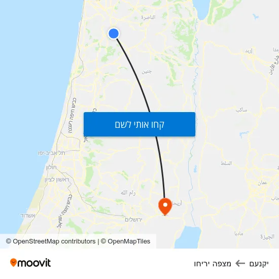 מפת יקנעם למצפה יריחו