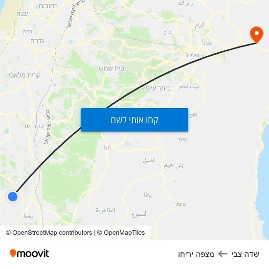 מפת שדה צבי למצפה יריחו