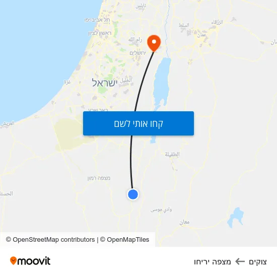 מפת צוקים למצפה יריחו