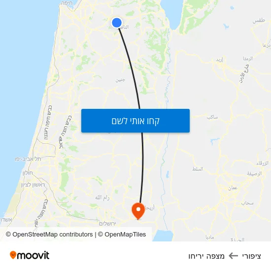 מפת ציפורי למצפה יריחו