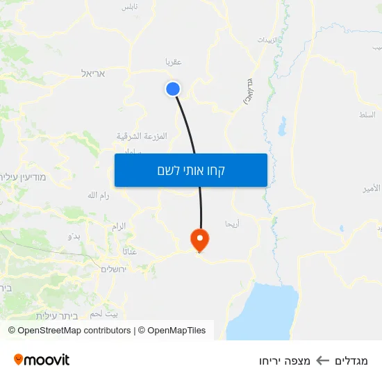 מפת מגדלים למצפה יריחו