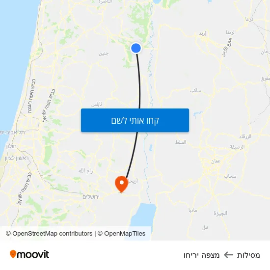מפת מסילות למצפה יריחו