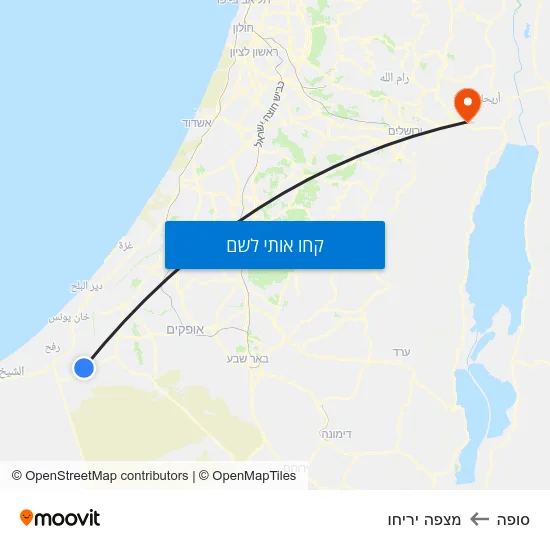 מפת סופה למצפה יריחו