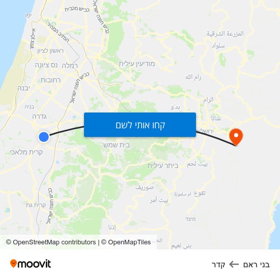 מפת בני ראם לקדר
