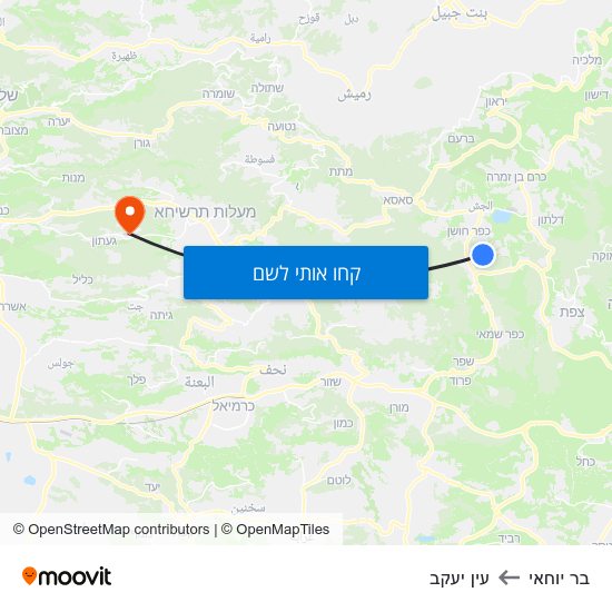 מפת בר יוחאי לעין יעקב