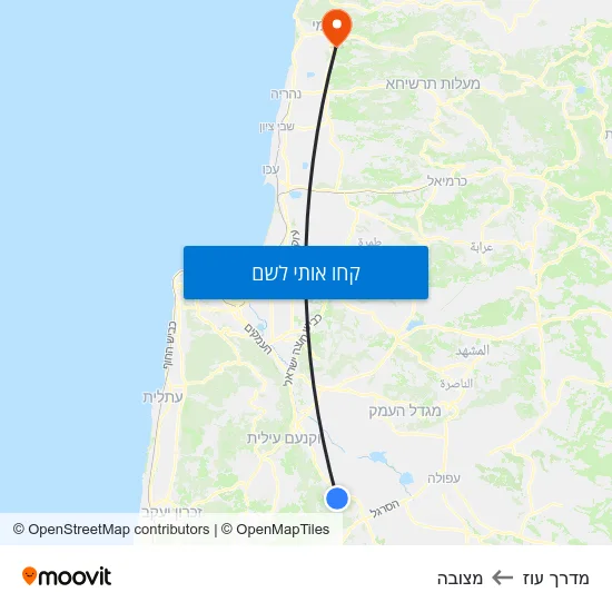 מפת מדרך עוז למצובה