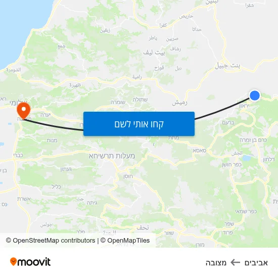 מפת אביבים למצובה