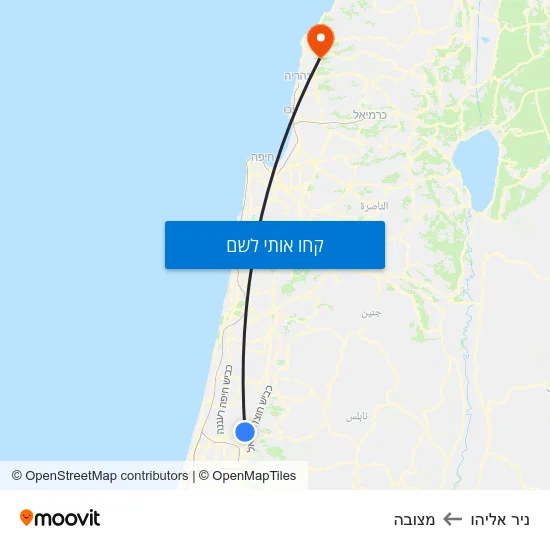 מפת ניר אליהו למצובה