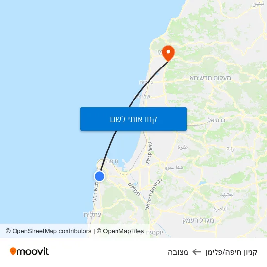 מפת קניון חיפה/פלימן למצובה