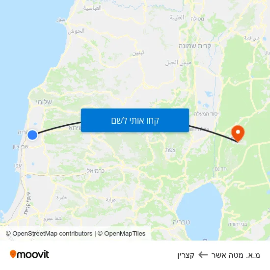 מפת מ.א. מטה אשר לקצרין