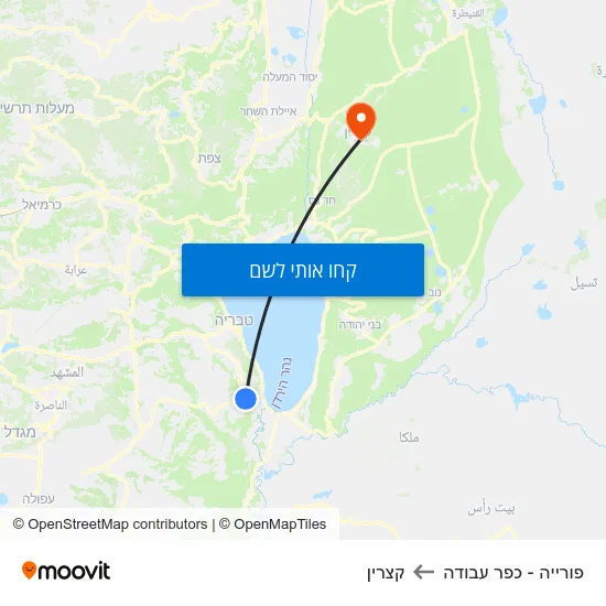 מפת פורייה - כפר עבודה לקצרין