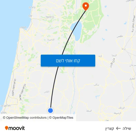 מפת שילה לקצרין