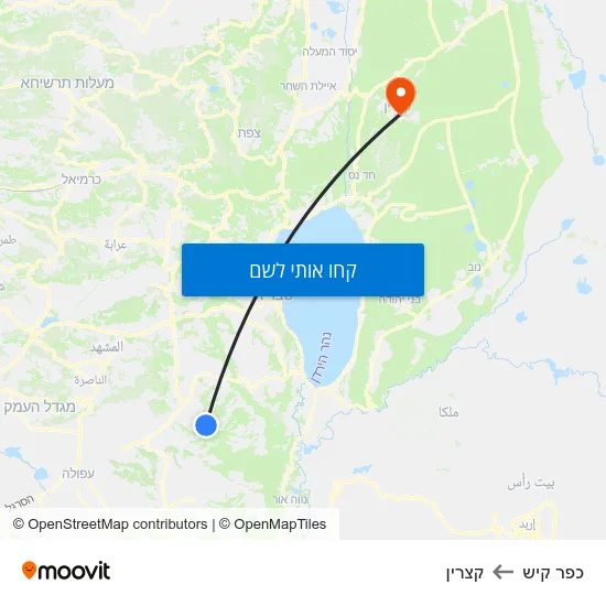 מפת כפר קיש לקצרין