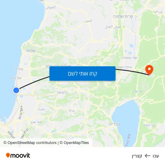 מפת עכו לקצרין