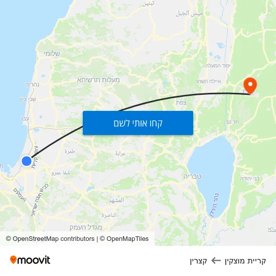 מפת קריית מוצקין לקצרין
