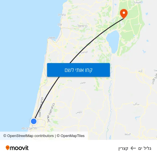 מפת גליל ים לקצרין
