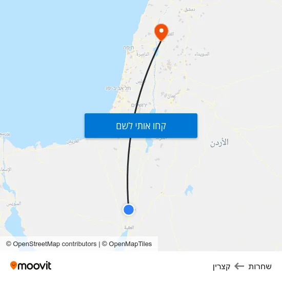 מפת שחרות לקצרין