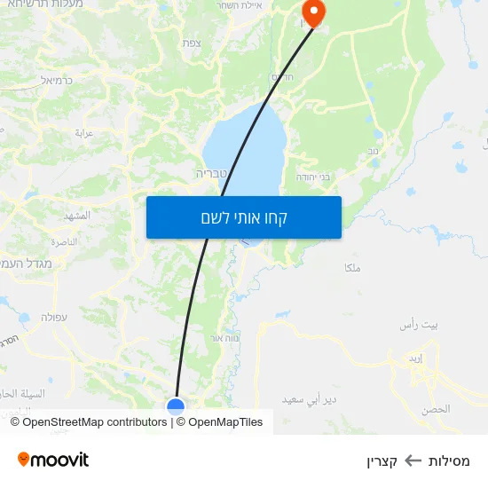 מפת מסילות לקצרין