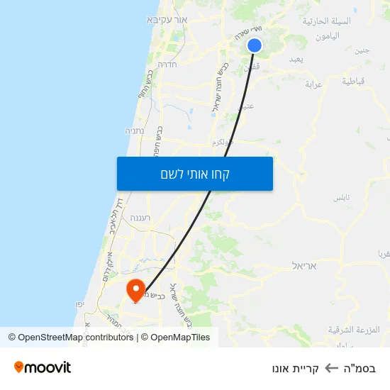 מפת בסמ"ה לקריית אונו