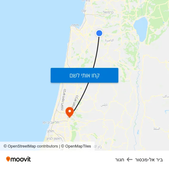 מפת ביר אל-מכסור לחגור