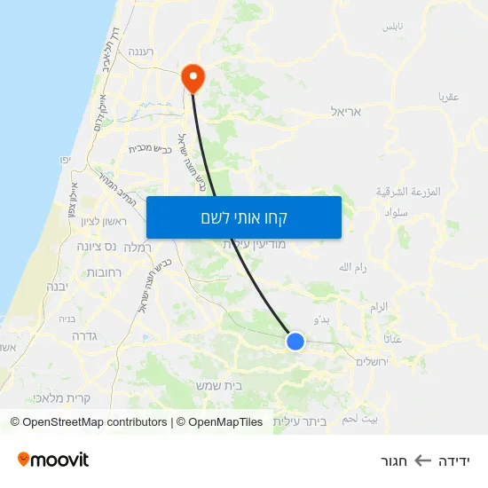 מפת ידידה לחגור