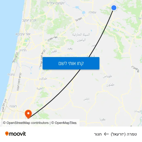 מפת טמרה (יזרעאל) לחגור