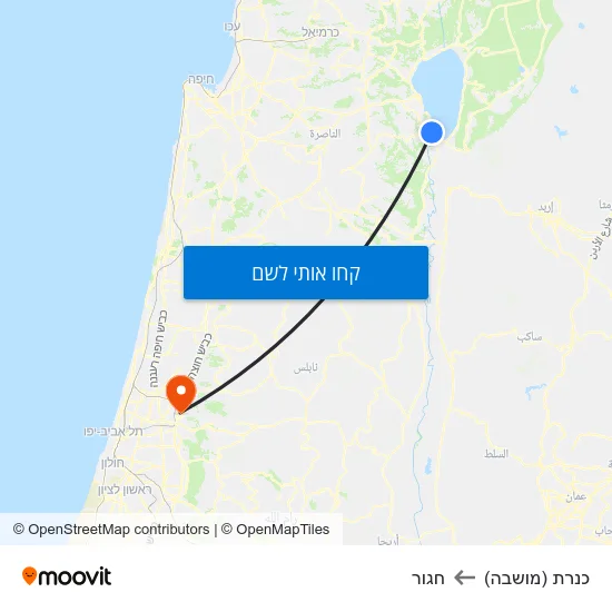 מפת כנרת (מושבה) לחגור
