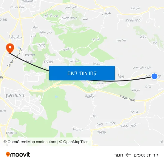 מפת קריית נטפים לחגור