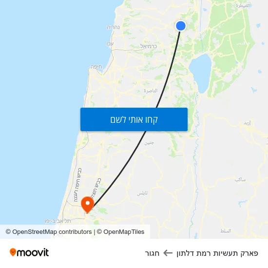 מפת פארק תעשיות רמת דלתון לחגור