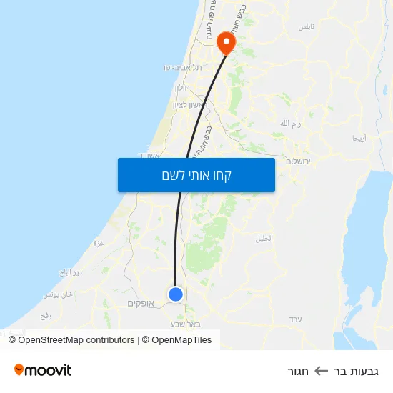 מפת גבעות בר לחגור