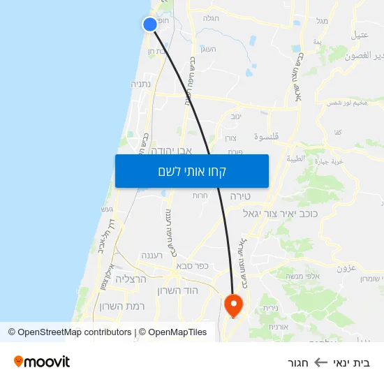 מפת בית ינאי לחגור